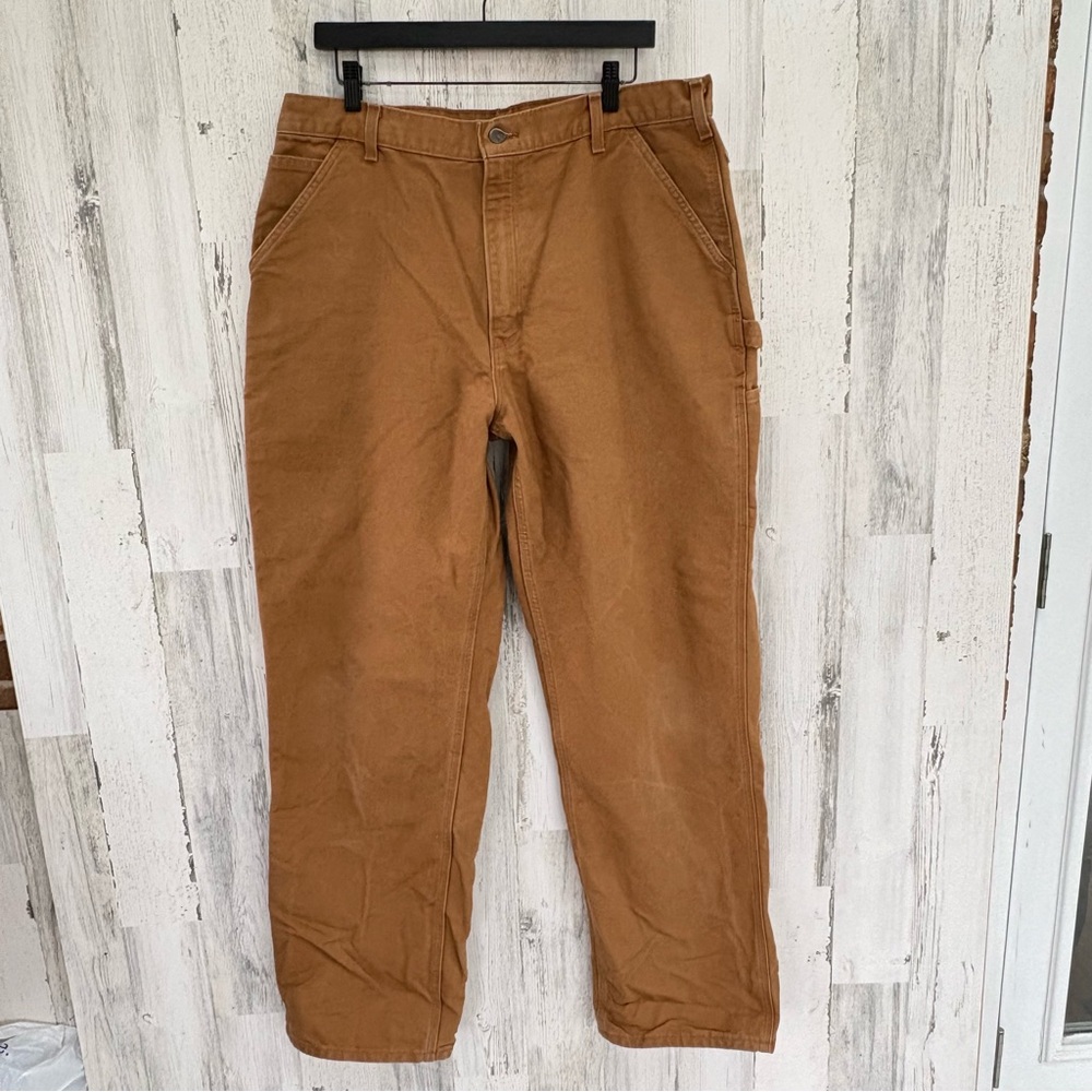 Carhartt Men’s B11 Washed Duck Canvas Loose Fit Pants Size 38X34